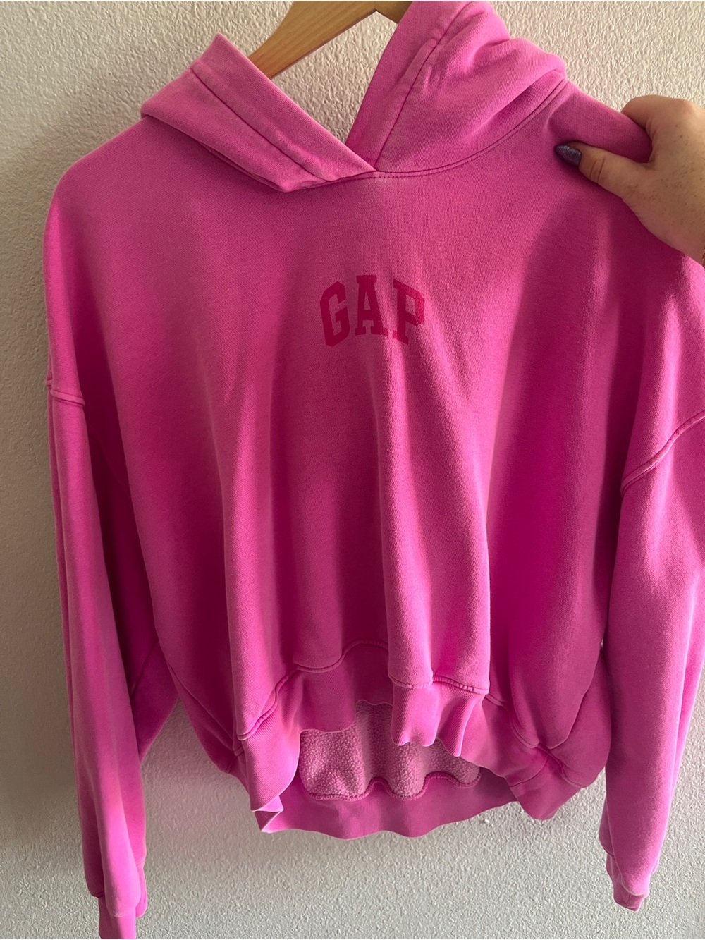 GAP Women's Bright Pink Pullover Hoodie